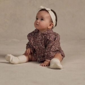 Rylee + Cru Floral Kids Matching Set - Brown and Cream